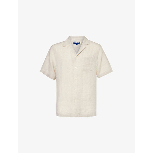 Frescobol Carioca Angelo camp-collar relaxed-fit linen shirt