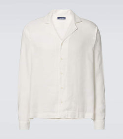 Frescobol Carioca Safra linen-blend shirt