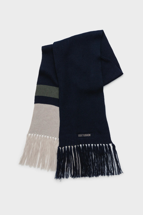 Stutterheim Fringe Scarf Navy