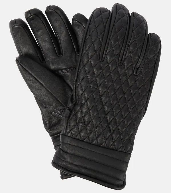 Fusalp Athena quilted leather gloves | LYBSTORE