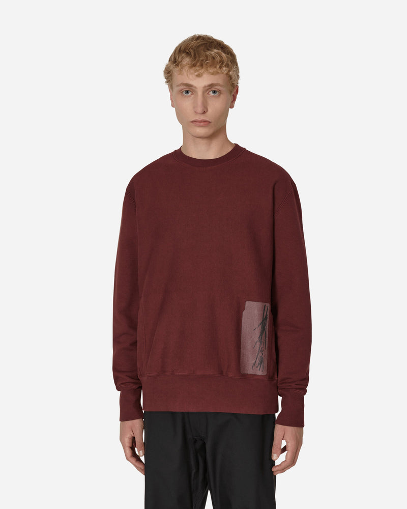 GR10K Transcript Stoarage Unbrushed Crewneck Sweatshirt Red