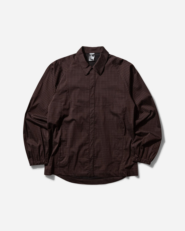 GR10K Bilitis Check Shirt Chocolate Brown