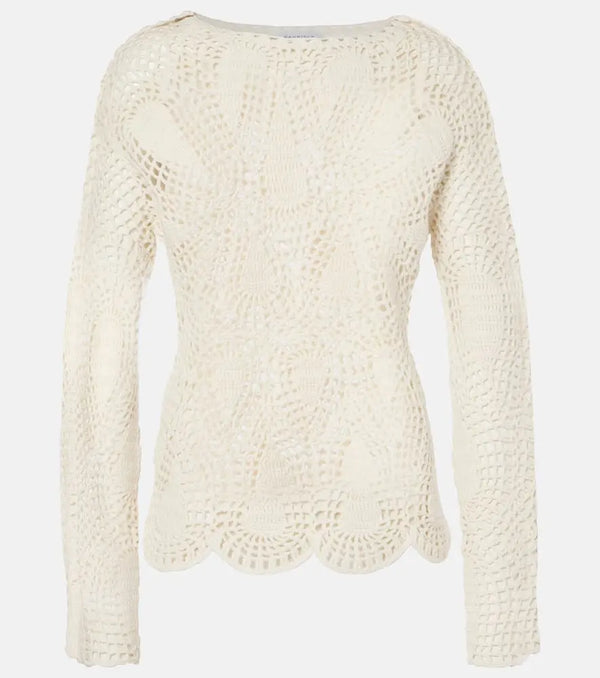 Gabriela Hearst Caps crochet wool and cashmere top | LYBSTORE