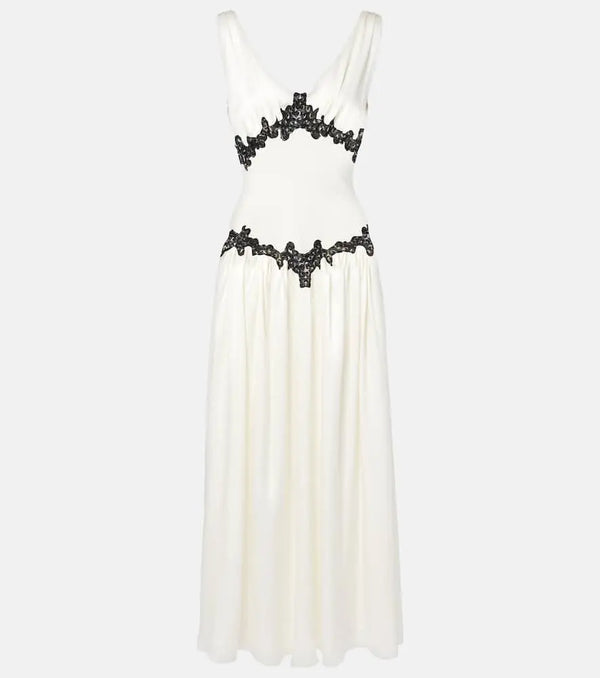 Gabriela Hearst Highland embroidered silk gown | LYBSTORE