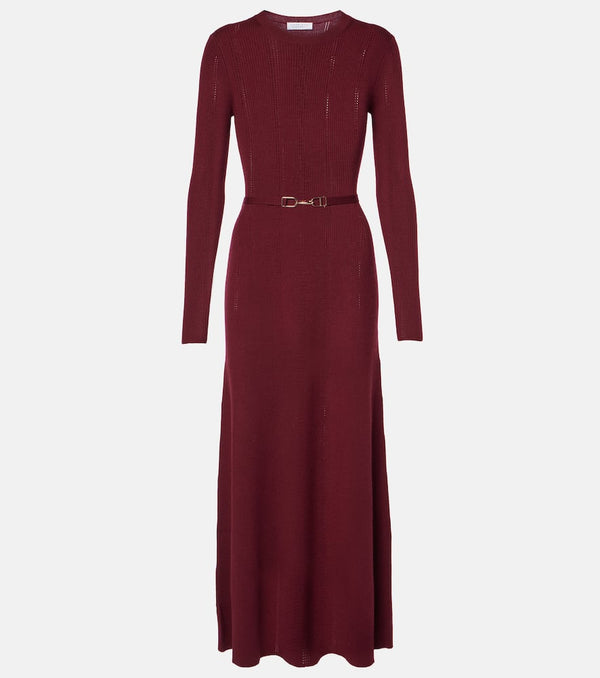 Gabriela Hearst Imagene belted wool midi dress