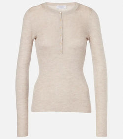 Gabriela Hearst Julian cashmere and silk Henley shirt