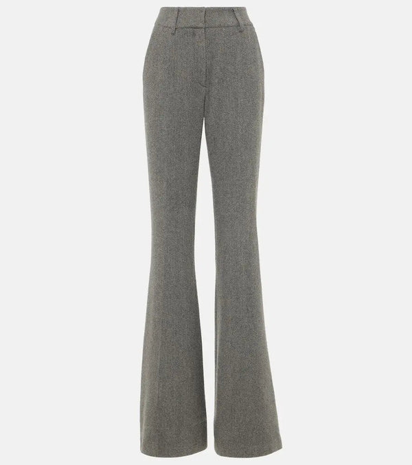 Gabriela Hearst Rhein high-rise wool and cashmere flared pants | LYBSTORE