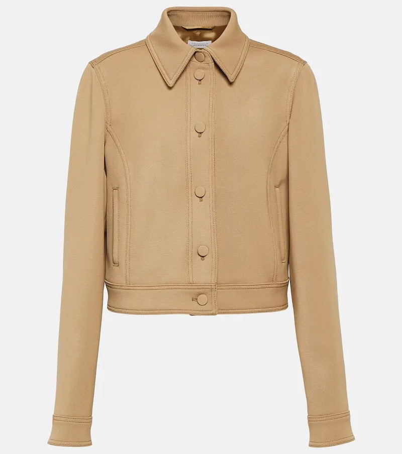 Gabriela Hearst Thereza cropped wool jacket | LYBSTORE