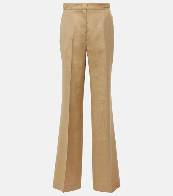 Gabriela Hearst Wool, silk, and linen flared pants | LYBSTORE