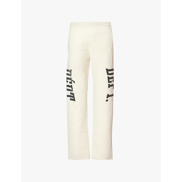 Mens Gallery Dept Text-print flared-leg cotton-jersey jogging bottoms