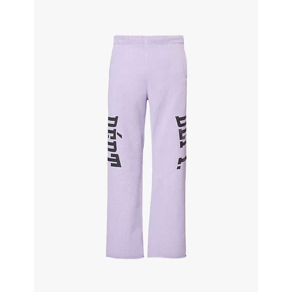 Mens Gallery Dept Text-print flared-leg cotton-jersey jogging bottoms