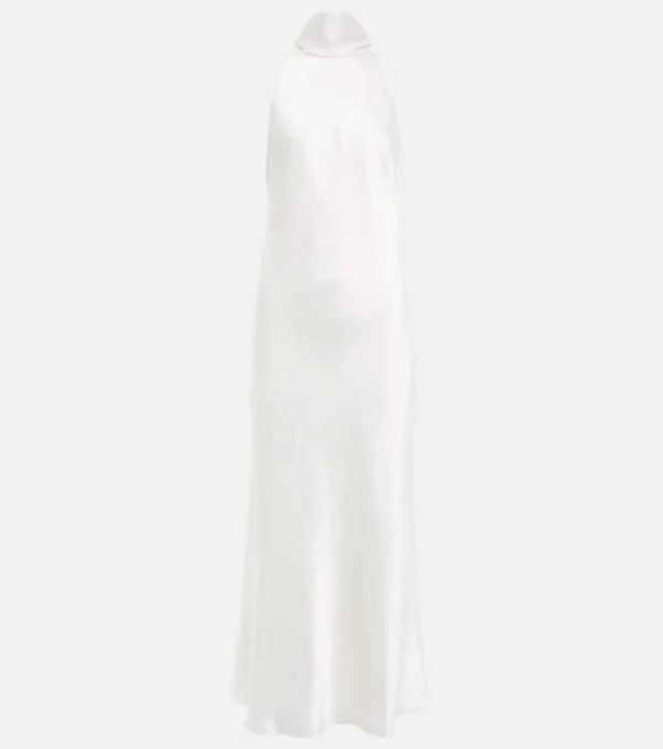 Galvan Bridal Capri halterneck satin midi dress | LYBSTORE