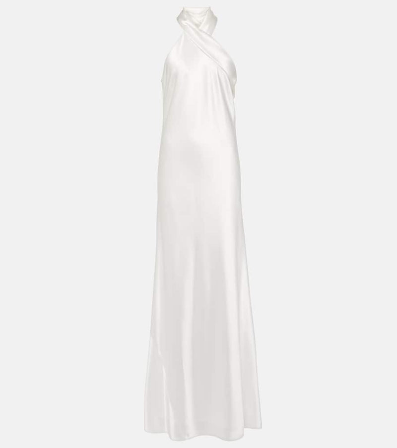 Galvan Bridal Pandora satin maxi dress