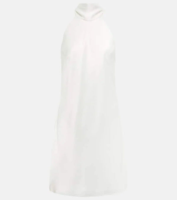 Galvan Bridal tie-neck satin minidress | LYBSTORE