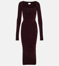 Galvan Freya velvet maxi dress