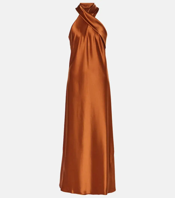 Galvan Pandora satin maxi dress | LYBSTORE