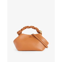 Ganni Bou small recycled-leather-blend top-handle bag | LYBSTORE