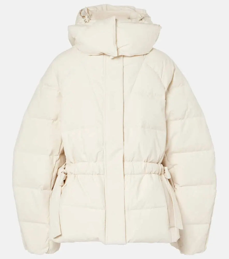 Ganni Bow-detail down jacket