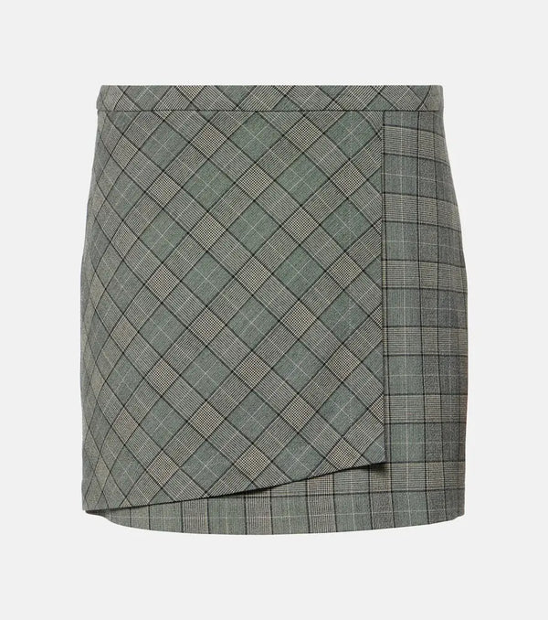 Ganni Check Mix miniskirt | LYBSTORE