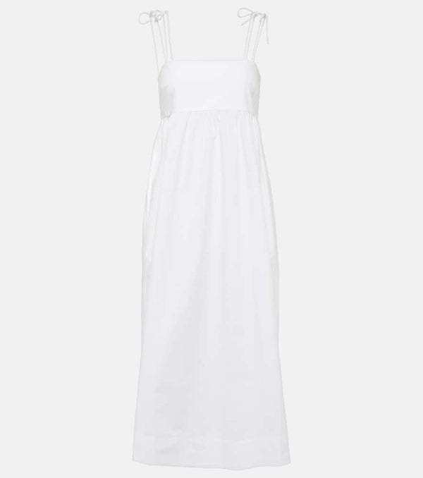 Ganni Cotton poplin midi dress | LYBSTORE