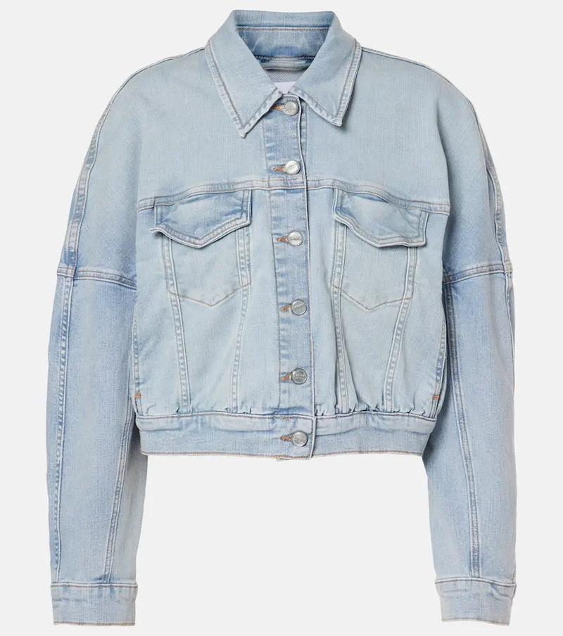 Ganni Cropped denim jacket | LYBSTORE