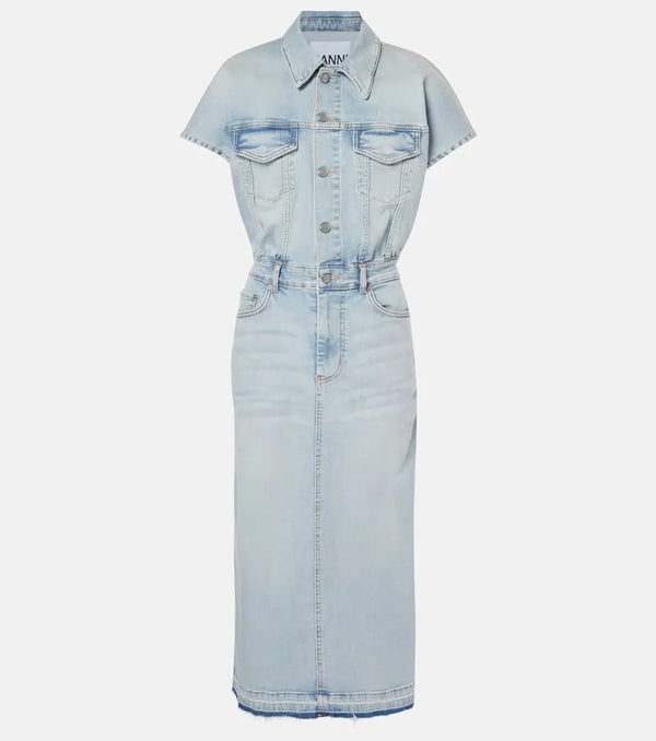 Ganni Denim midi dress