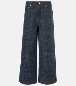 Ganni Fluffy mid-rise wide-leg jeans