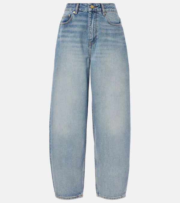 Ganni High-rise barrel-leg jeans