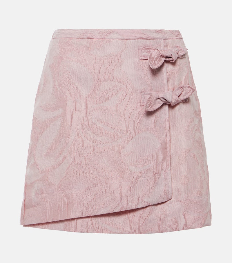 Ganni Jacquard wrap skirt