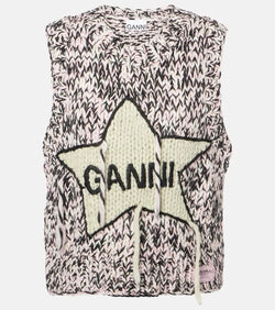 Ganni Logo wool vest