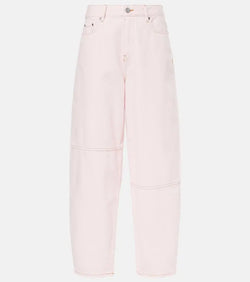 Ganni Mid-rise barrel-leg jeans