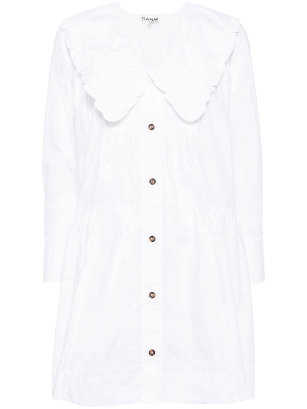 Ganni Organic Cotton Mini Shirt Dress