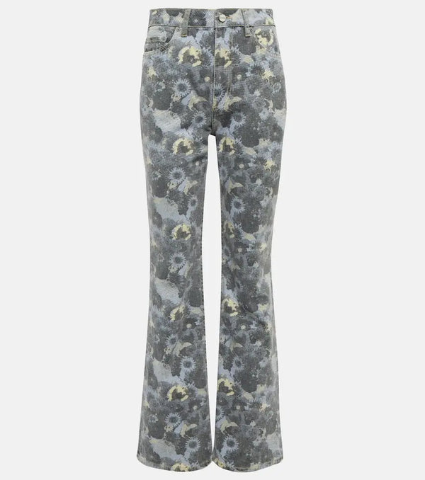 Ganni Printed flare jeans | LYBSTORE