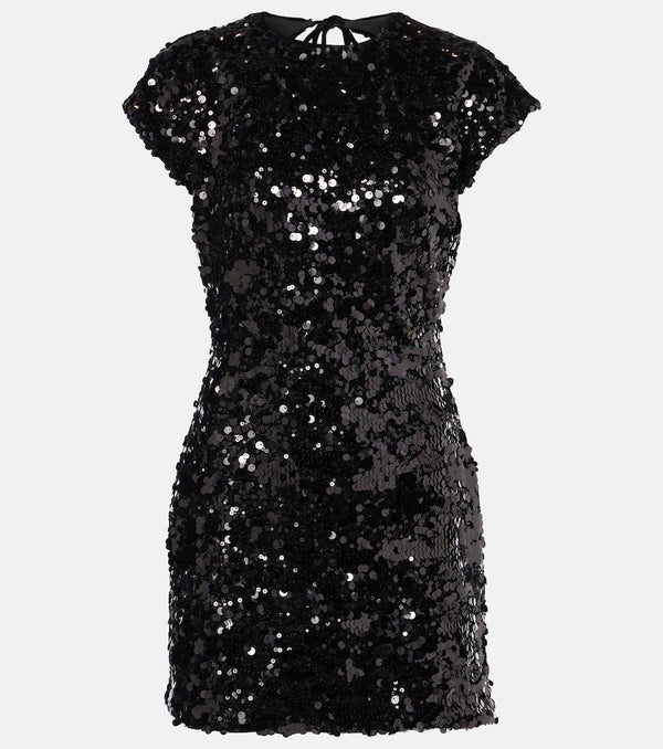 Ganni Sequined velvet minidress