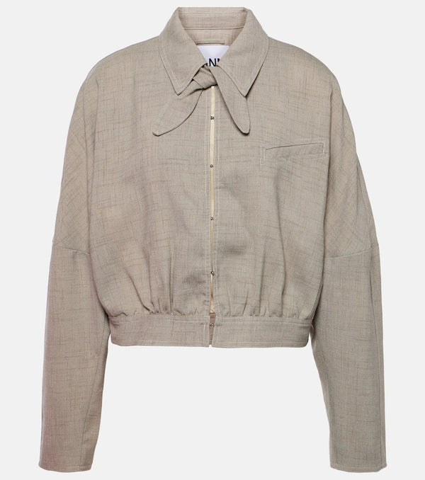 Ganni Tie-neck blouson