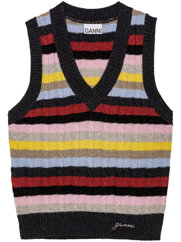 Ganni Wool V Necked Vest