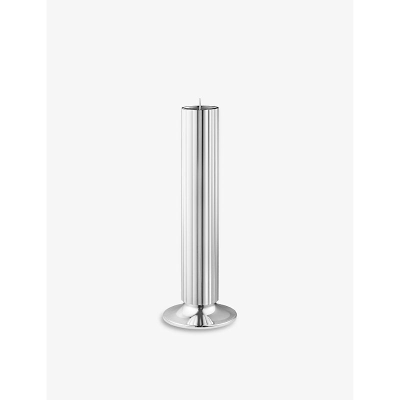 Georg Jensen Bernadotte stainless-steel floor candle holder 50cm | LYBSTORE