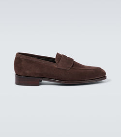 George Cleverley Bradley II suede penny loafers