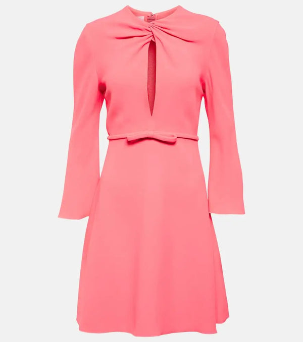 Giambattista Valli Bow-detail crêpe minidress | LYBSTORE