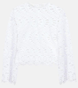 Giambattista Valli Broderie anglaise cotton top