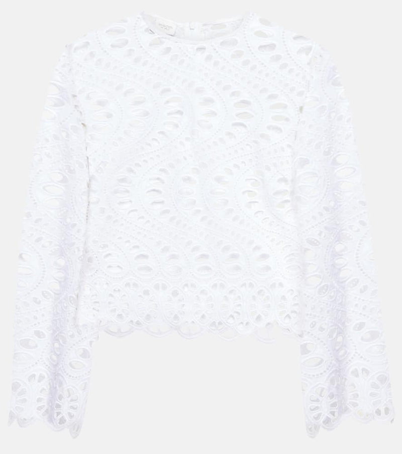 Giambattista Valli Broderie anglaise cotton top