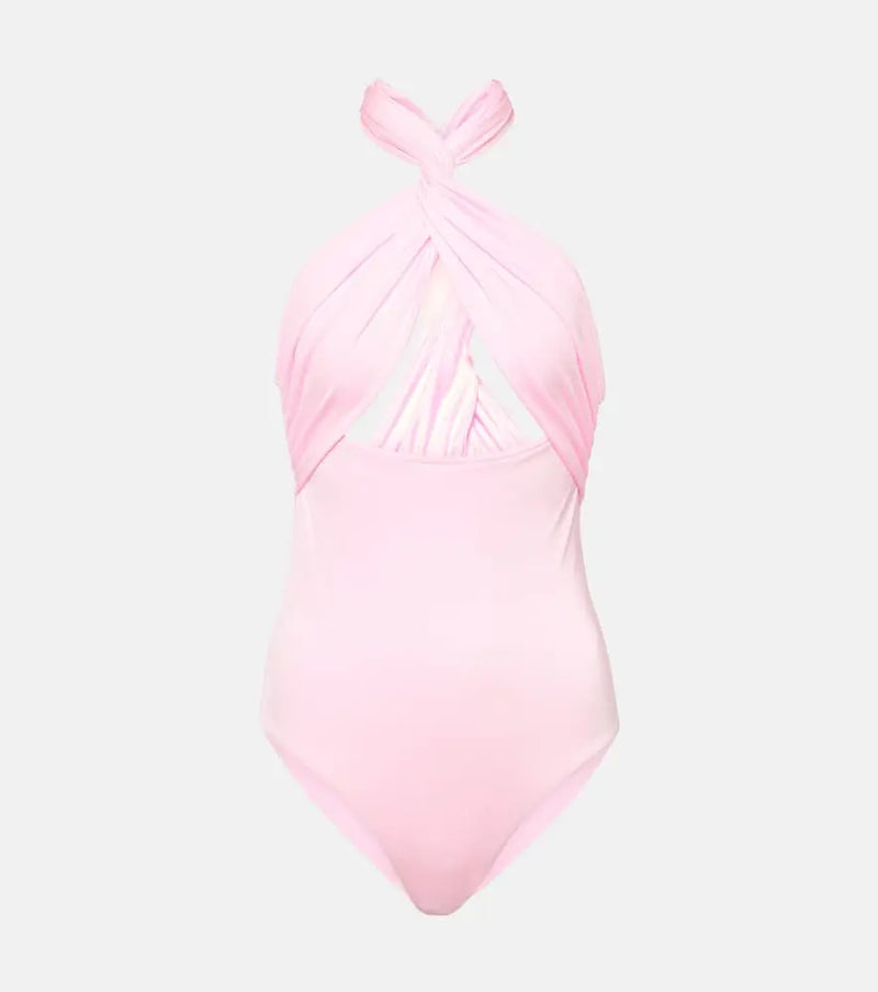 Giambattista Valli Cutout halterneck swimsuit | LYBSTORE