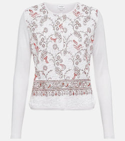 Giambattista Valli Embroidered cashmere and silk cardigan | LYBSTORE