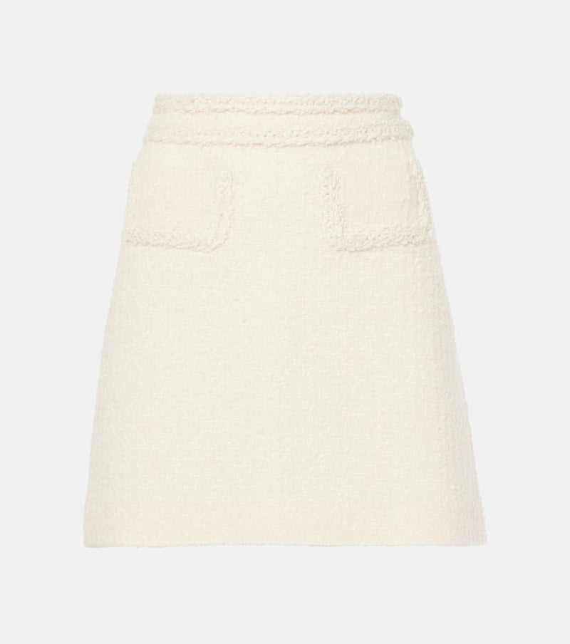 Giambattista Valli High-rise wool-blend tweed miniskirt