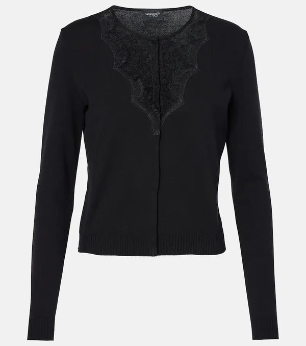 Giambattista Valli Lace-trimmed cardigan