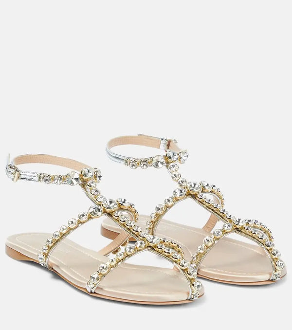 Giambattista Valli Maharani embellished leather sandals | LYBSTORE