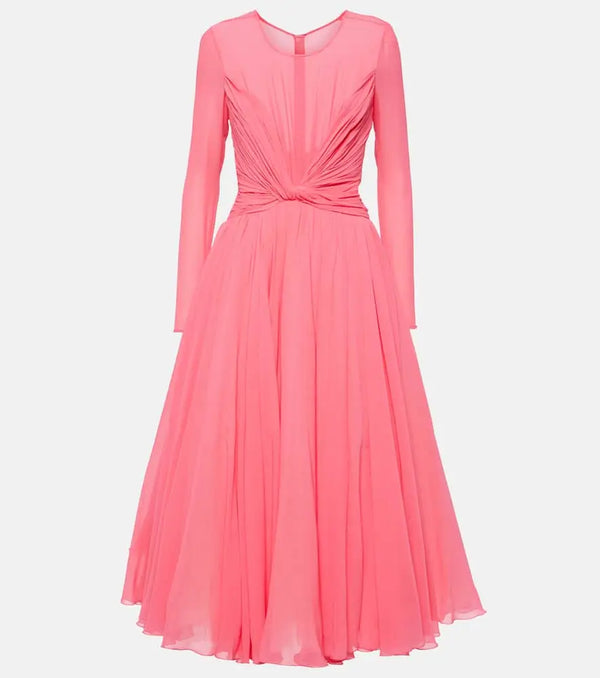 Giambattista Valli Silk georgette midi dress | LYBSTORE