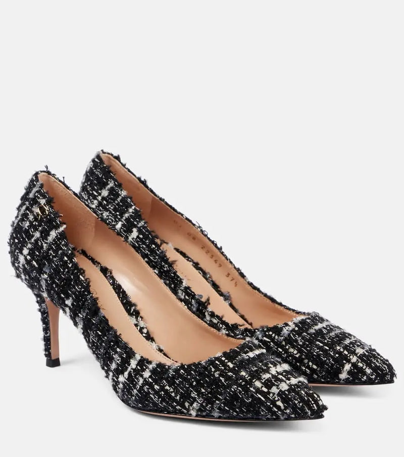 Gianvito Rossi 70 bouclé pumps