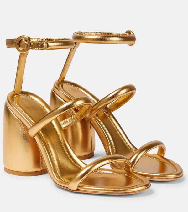 Gianvito Rossi Adrie metallic leather sandals | LYBSTORE