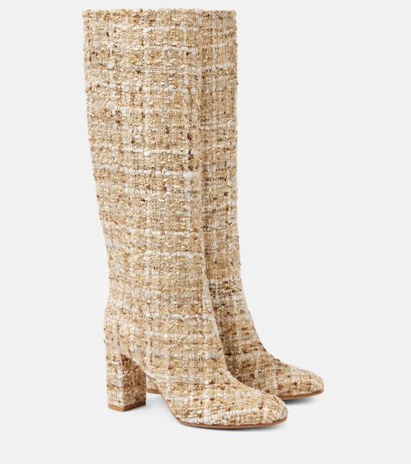 Gianvito Rossi Bouclé knee-high boots